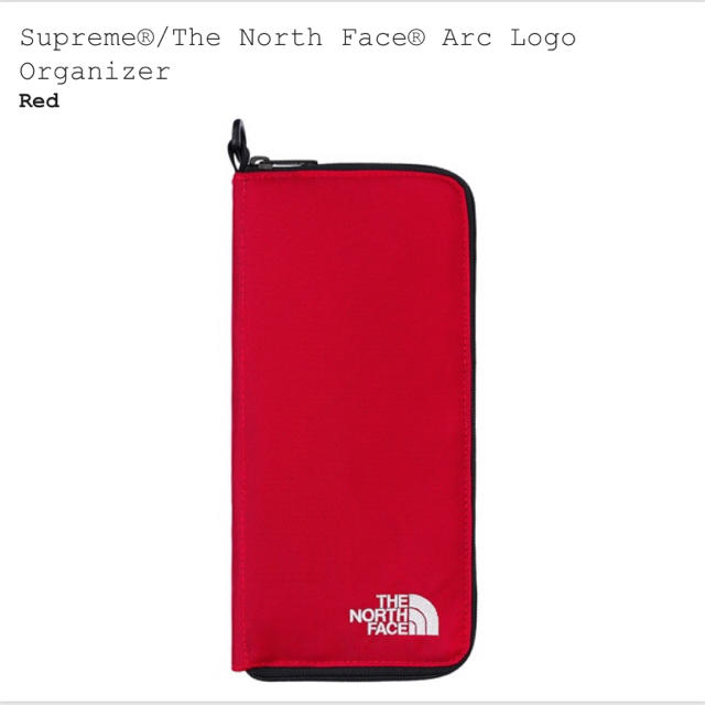 Supreme Arc Logo Organizer 赤 north face