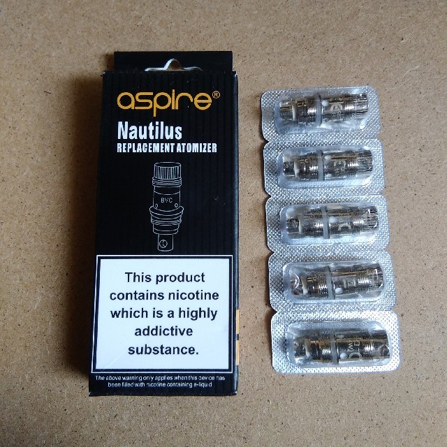 aspire(アスパイア)のaspire NAUTILUS 1.8Ω　コイル５個パック　２箱セット メンズのファッション小物(タバコグッズ)の商品写真