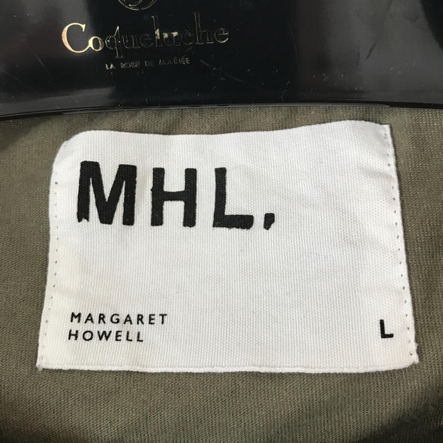 MARGARET HOWELL(マーガレットハウエル)のマーガレットハウエル MHL.ロゴ Tシャツ Lサイズ オリーブ メンズのトップス(Tシャツ/カットソー(半袖/袖なし))の商品写真