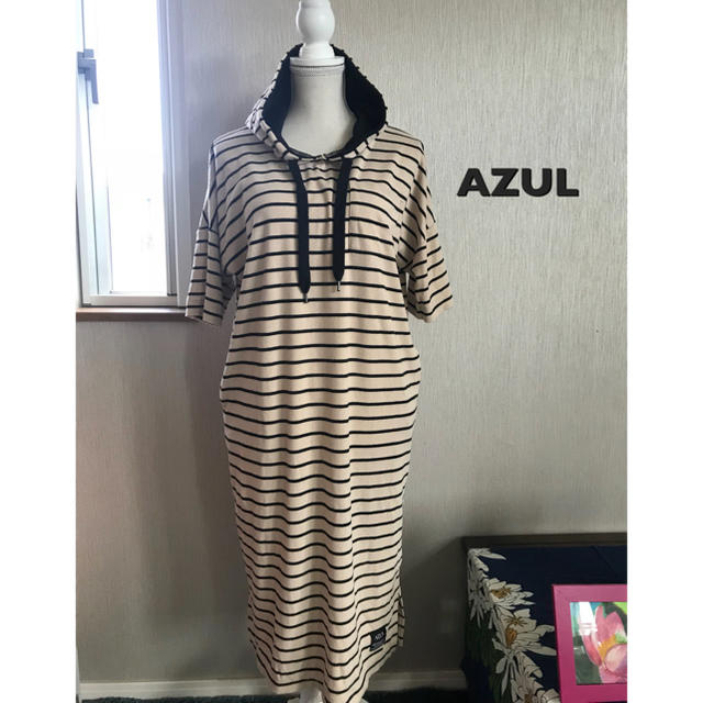 AZUL by moussy(アズールバイマウジー)のルルロロ様専用 AZUL パーカーワンピース レディースのワンピース(ロングワンピース/マキシワンピース)の商品写真