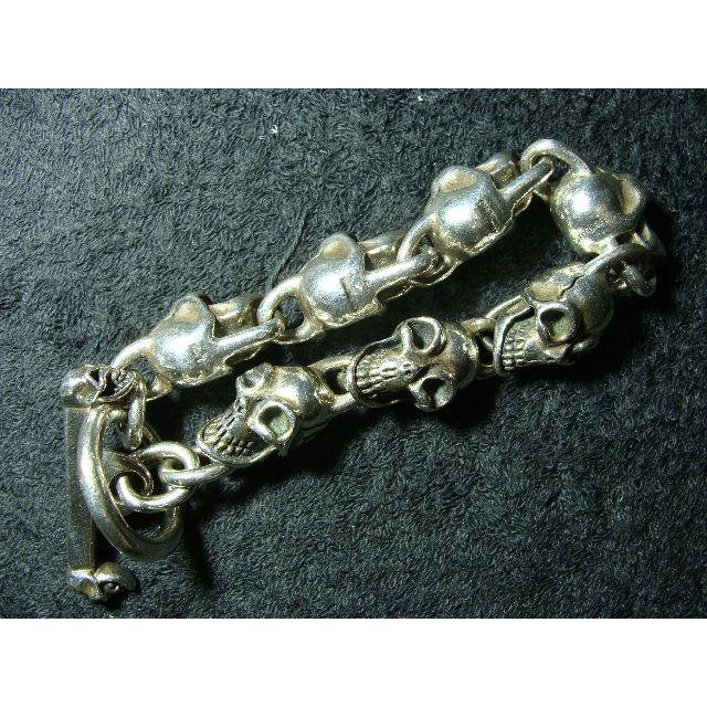 ノーブランドスターリングシルバー925スカルドクロブレスレットT ノーブランドスターリングシルバー925スカルドクロブレスレットT
