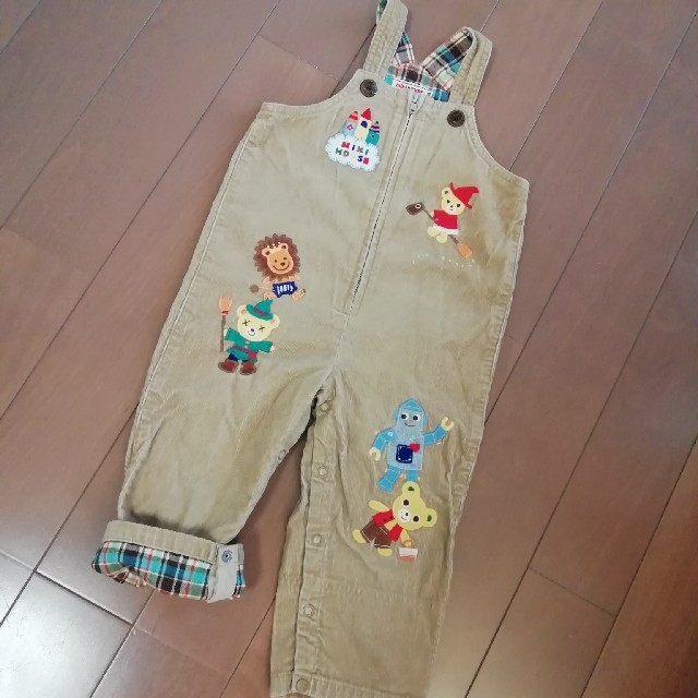 ベビー服(~85cm)ミキハウス カバーオール 90 おうど色