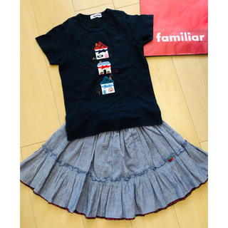 ファミリア(familiar)の2点 familiar ファミリアチェック デザイン Tシャツ♡120 100(Tシャツ/カットソー)