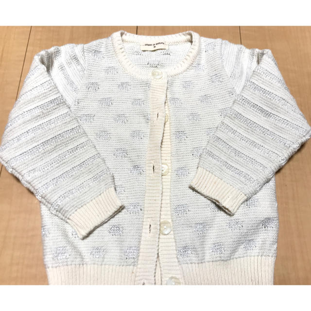 sense of wonder(センスオブワンダー)の新品未使用 SENSE OF WONDER ラメニットカーディガン キッズ/ベビー/マタニティのキッズ服女の子用(90cm~)(カーディガン)の商品写真