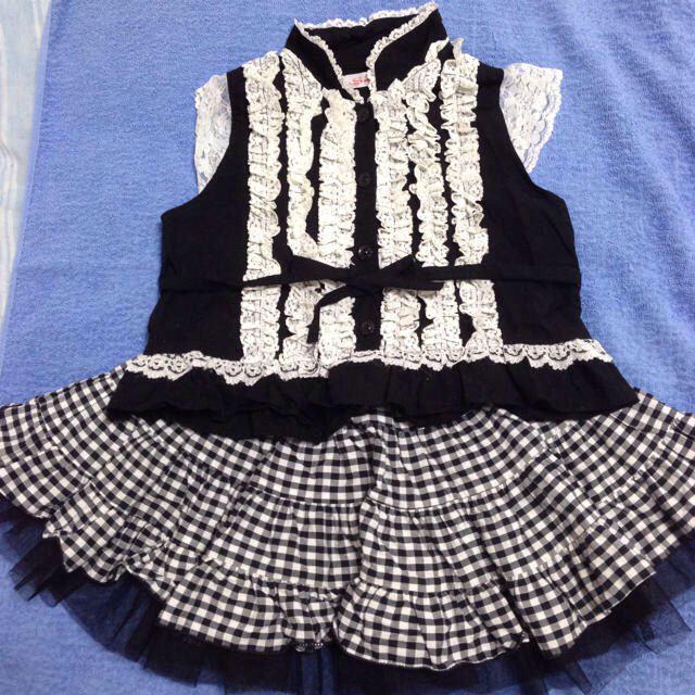 韓国子供服Sally ブラック キッズ/ベビー/マタニティのキッズ服女の子用(90cm~)(その他)の商品写真