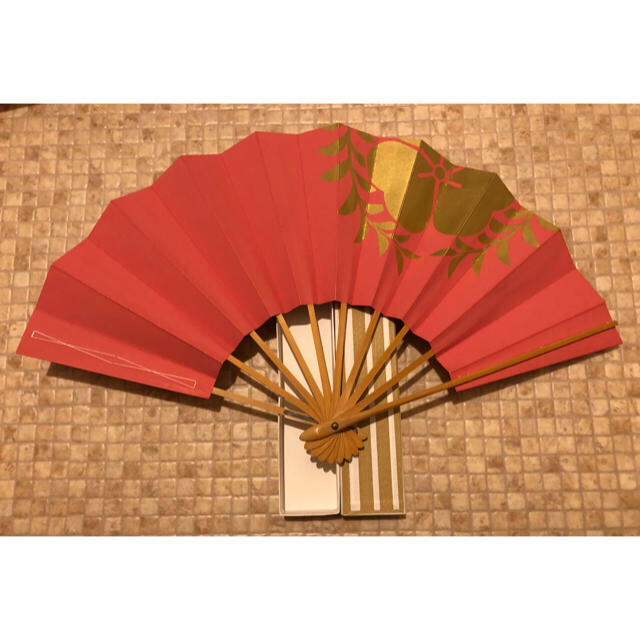 日本舞踊 扇 扇子 ピンク japanese sensu Folding fan レディースの水着/浴衣(和装小物)の商品写真