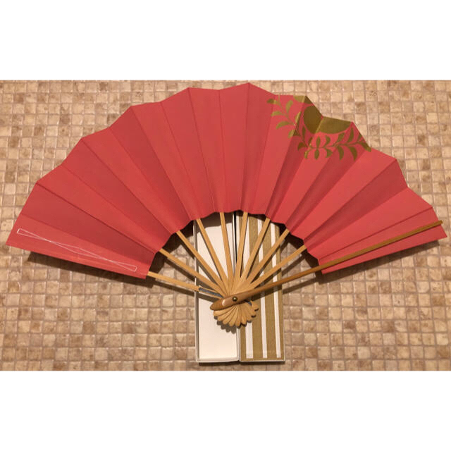 日本舞踊 扇 扇子 ピンク japanese sensu Folding fan レディースの水着/浴衣(和装小物)の商品写真