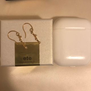 エテ(ete)のete イエローゴールド ダイヤモンド4粒(ピアス)