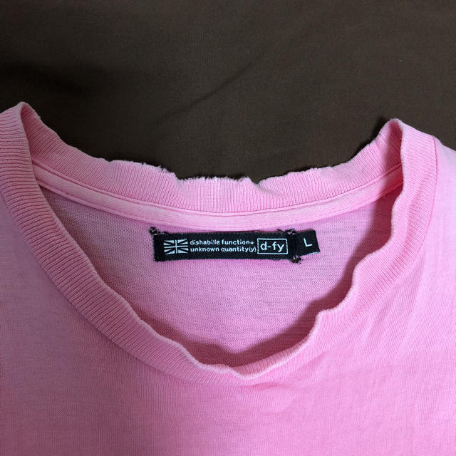【送料無料】d-fy 古着 Tシャツ ピンク メンズのトップス(Tシャツ/カットソー(半袖/袖なし))の商品写真
