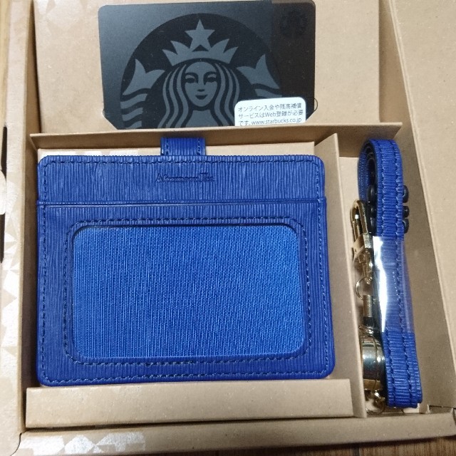 Starbucks Coffee(スターバックスコーヒー)のスターバックス アフタヌーンティーコラボ パスケース カードケース  ネイビー レディースのファッション小物(名刺入れ/定期入れ)の商品写真