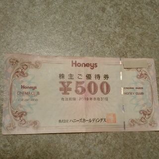 ハニーズ(HONEYS)のハニーズ優待券　500円券(ショッピング)