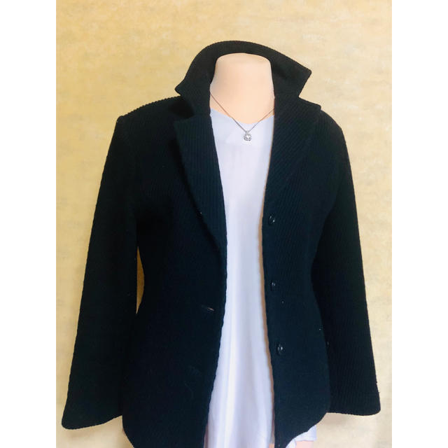 驚きの値段 黒シンプルジャケットコート スプリングコート