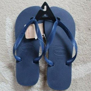 ハワイアナス(havaianas)のハワイアナス トップ ビーチサンダル ネイビーブルー 約24-24.5cm(ビーチサンダル)