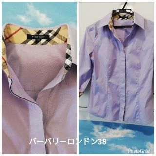 バーバリー(BURBERRY)のバーバリーロンドン7分シャツ　Mサイズ(シャツ/ブラウス(長袖/七分))