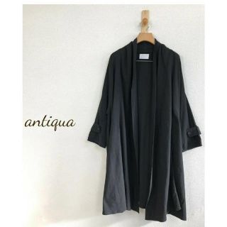 アンティカ(antiqua)のantiqua  薄手 ロングコート カーディガン(ロングコート)