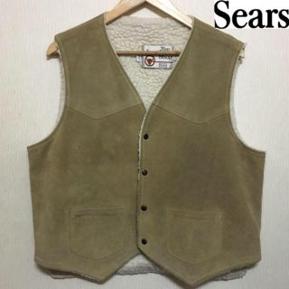 80s シアーズ ボアベスト スエード ヴィンテージ ウエスタン Sears (ベスト)