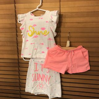 ザラキッズ(ZARA KIDS)のzara baby girl トップス2枚ショートパンツ セット (シャツ/カットソー)