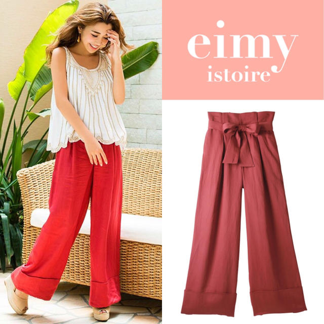 eimy istoire - eimyistoireエイミーイストワールウエストリボンサマーワイドパンツの通販 by chii's shop