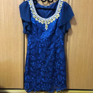 デイジーストア(dazzy store)のキャバドレス ビジュー 花柄 レース Sugar dazzy Jewels(ミニドレス)