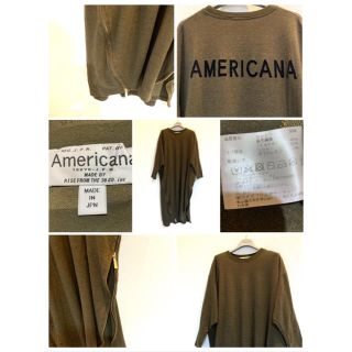 AMERICANA - AMERICANA 19SS ハイネックサイドZIPスウェットワンピース ... AMERICANA 19SS ハイネックサイドZIPスウェットワンピース カーキ
