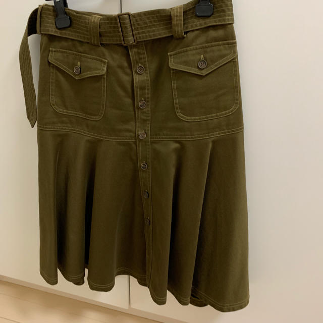 Ralph Lauren(ラルフローレン)のラルフローレン フレアスカート カーキ レディースのスカート(ひざ丈スカート)の商品写真