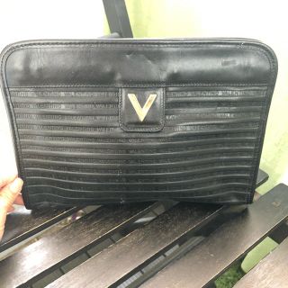 ヴァレンティノ(VALENTINO)のVALENTINO ヴァレンティノ クラッチ セカンド バッグ ロゴ レザー(クラッチバッグ)