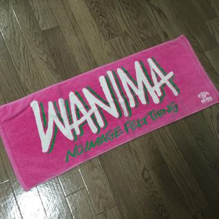 ワニマ(WANIMA)の最終値下げ！希少！早い者勝ち！WANIMA タオル ピンク ピザロゴあり(ミュージシャン)