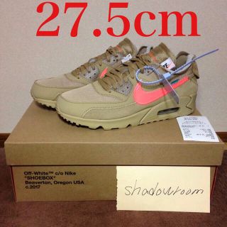 オフホワイト(OFF-WHITE)のOff-White Nike Air Max 90 US9.5 27.5(スニーカー)