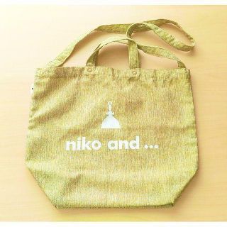 ニコアンド(niko and...)のniko and...　ニコアンド　ロゴ　トートバッグ　グリーン(トートバッグ)