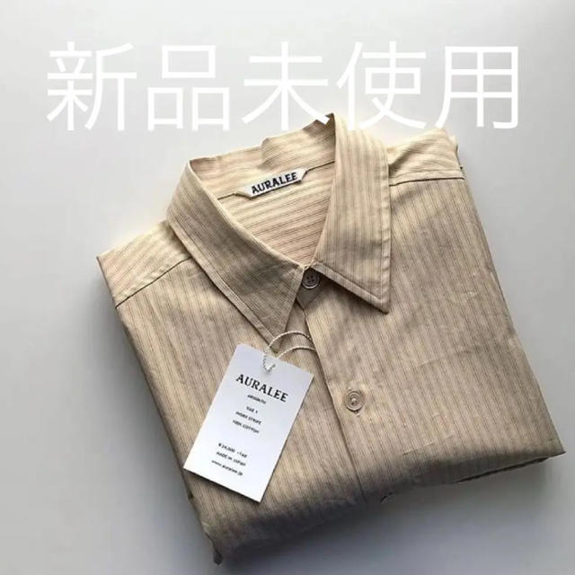 SUNSEA(サンシー)のAURALEE 18SS Big Shirts Ivory Stripe メンズのトップス(シャツ)の商品写真