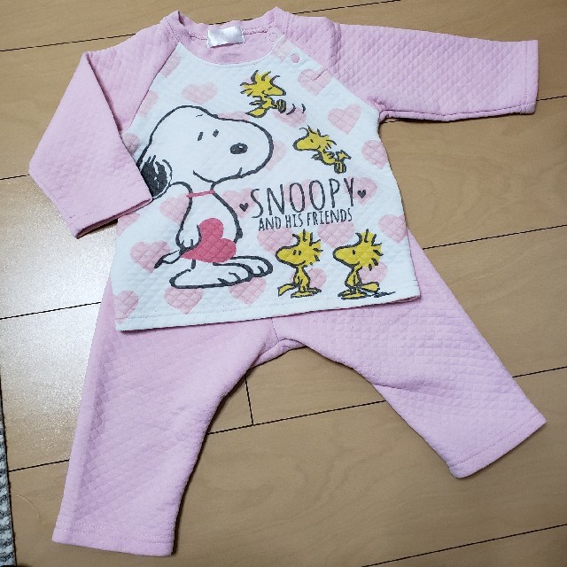 SNOOPY(スヌーピー)のスヌーピー 80 パジャマ キッズ/ベビー/マタニティのベビー服(~85cm)(パジャマ)の商品写真