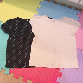 ムジルシリョウヒン(MUJI (無印良品))の女の子 Tシャツ 半袖 2枚セット まとめ売り 下着 インナー 無印良品 100(Tシャツ/カットソー)