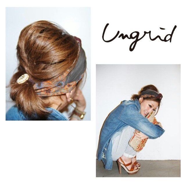 Ungrid(アングリッド)のフラワー柄ターバン☆ レディースのヘアアクセサリー(ヘアバンド)の商品写真