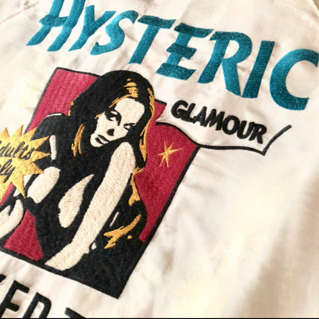 HYSTERIC GLAMOUR(ヒステリックグラマー)のNAKED TRUTH刺繍 裏総柄リバーシブルスカジャン レディースのジャケット/アウター(スカジャン)の商品写真