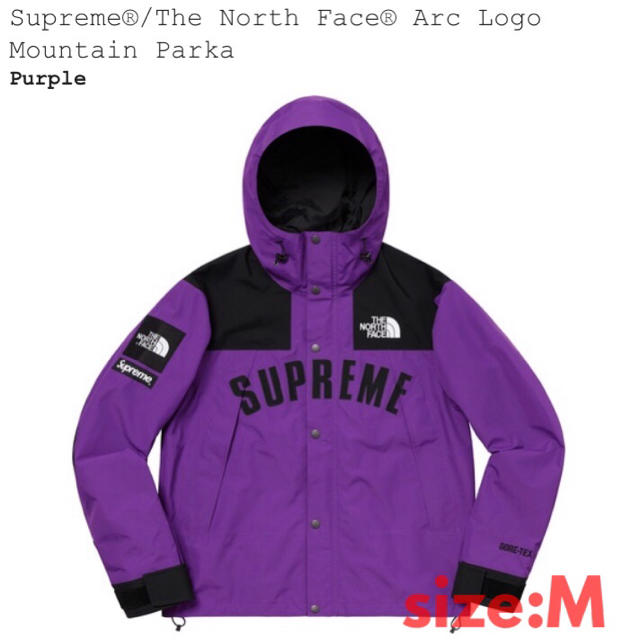 M送込‼︎ Supreme×NorthFace マウンテンパーカー紫