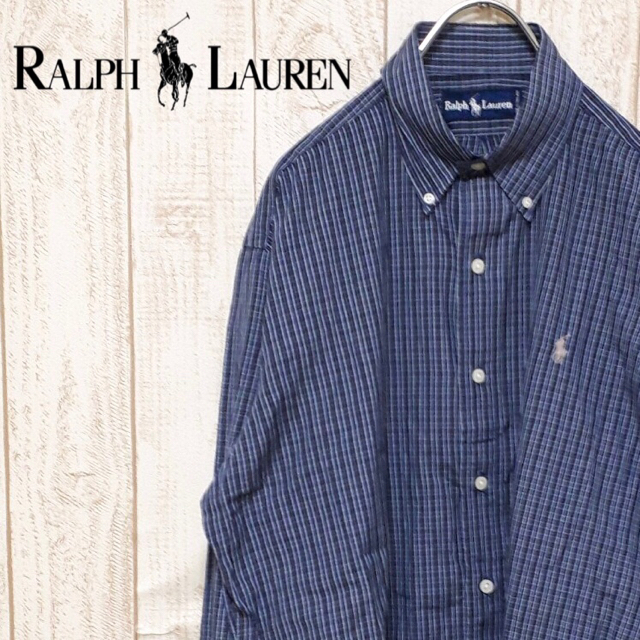 Ralph Lauren - ラルフローレン 長袖 ボタンダウンシャツ BDシャツ ネイビー チェック柄の通販 by 【GWまで期間限定値下げ