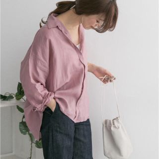 アーバンリサーチドアーズ(URBAN RESEARCH DOORS)のDOORS ラミーワイドシャツ SMOKE PINK(シャツ/ブラウス(長袖/七分))