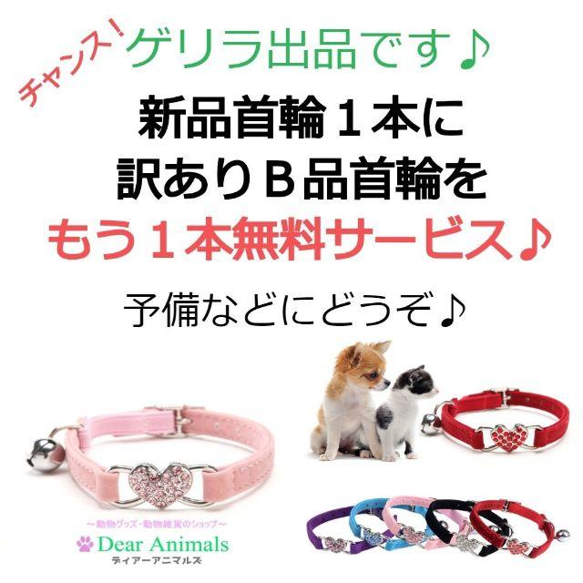 猫用首輪 ねこ首輪 小型犬用首輪 お得な訳ありＢ品１本サービス♪ 002 その他のペット用品(猫)の商品写真