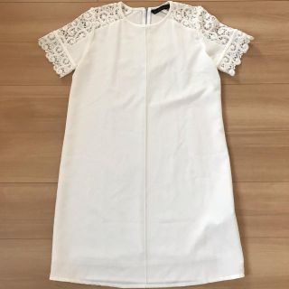 ザラ(ZARA)のZARA ワンピース 白 (ひざ丈ワンピース)