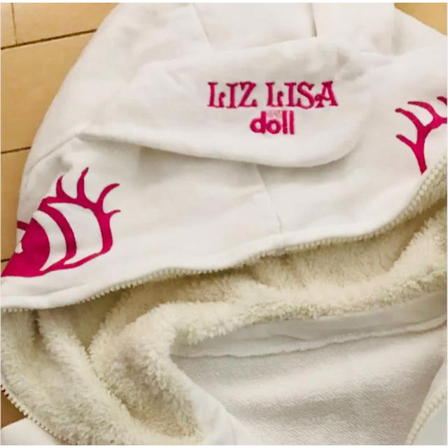 LIZ LISA doll(リズリサドール)のリズリサ 白 パーカー うさ耳 可愛い M レディースのトップス(パーカー)の商品写真