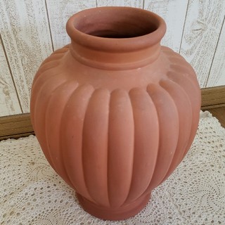 特大 フラワーベース 素焼き 花瓶(花瓶)