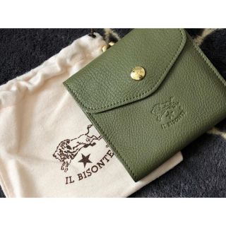 IL BISONTE   イルビゾンテ オリーブ グリーン 三つ折り二つ折り財布