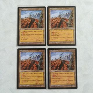 マジックザギャザリング(マジック：ザ・ギャザリング)のMTG 不毛の大地 英語版 4枚 (シングルカード)