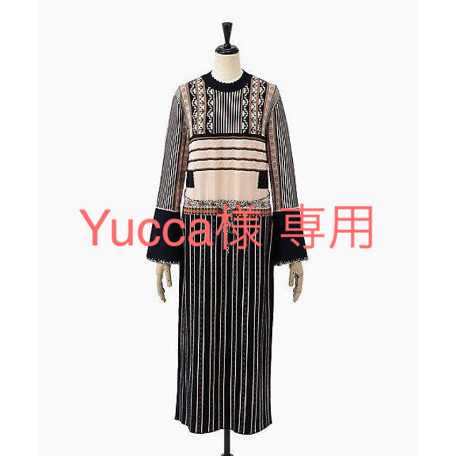 mame(マメ)のYucca様専用＊Pedicel Jacquard Knit Dress レディースのワンピース(ロングワンピース/マキシワンピース)の商品写真