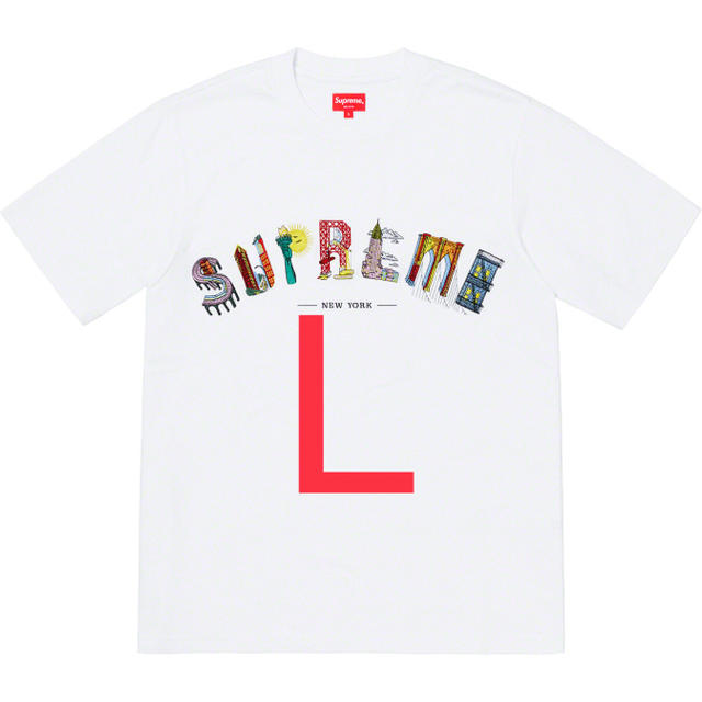 Supreme City Arc Tee Lサイズ white 白