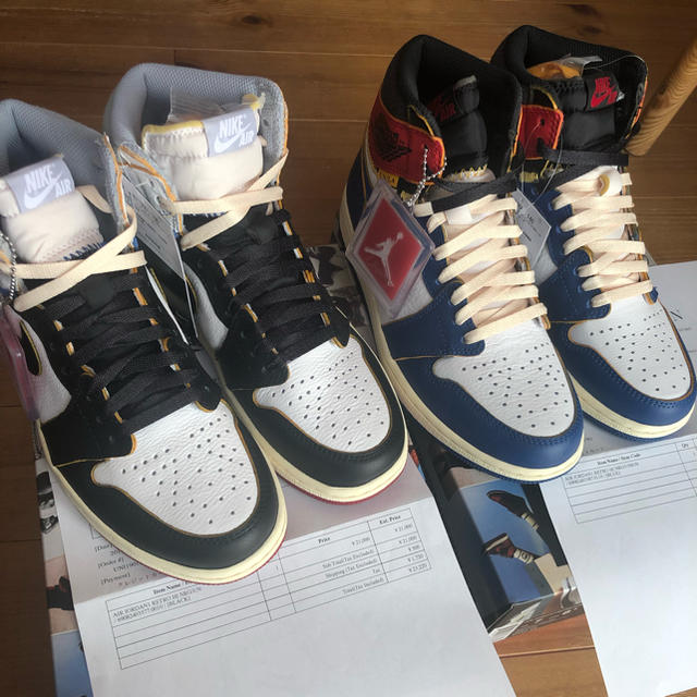 US7(25㎝)2足セット UNION AIR JORDAN1RETRO HI