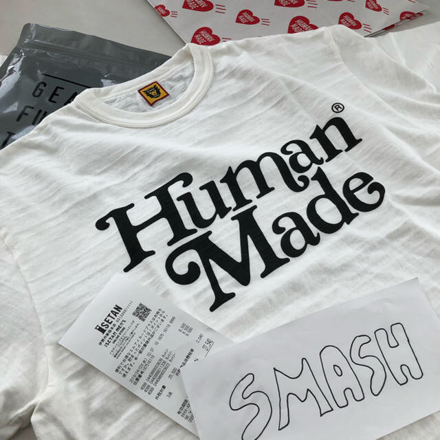GDC(ジーディーシー)のgirls don’t cry×human made white tee メンズのトップス(Tシャツ/カットソー(半袖/袖なし))の商品写真