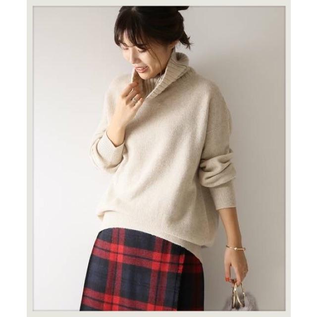 Spick & Span - eva. カシミヤウール タートルプルオーバー 未使用 ベージュ