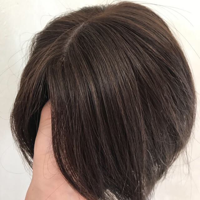 人毛100% 総手植え ヘアピース ウィッグ ブラウン rotondaro.com.uy
