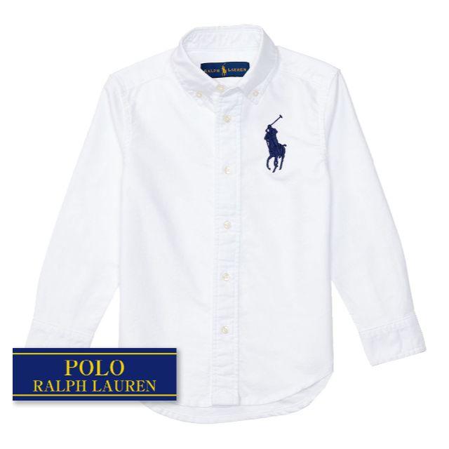 Ralph Lauren(ラルフローレン)の☆新品☆115 ラルフローレン オックスフォードシャツ ホワイト 3587 キッズ/ベビー/マタニティのキッズ服男の子用(90cm~)(ブラウス)の商品写真